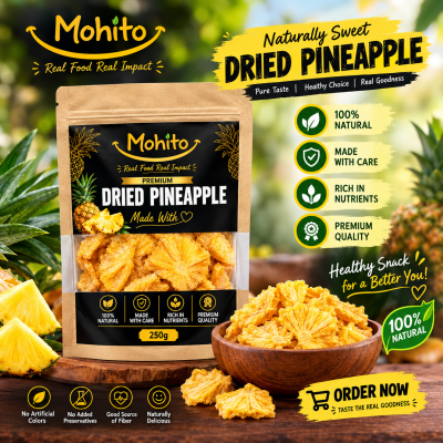 Premium Dried Pineapple - 1kg