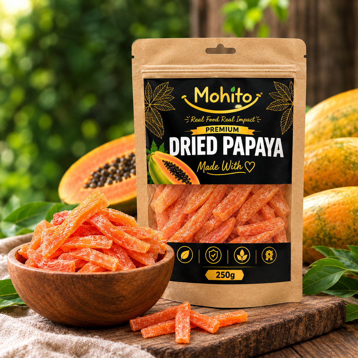 Premium Dried Papaya - 250g